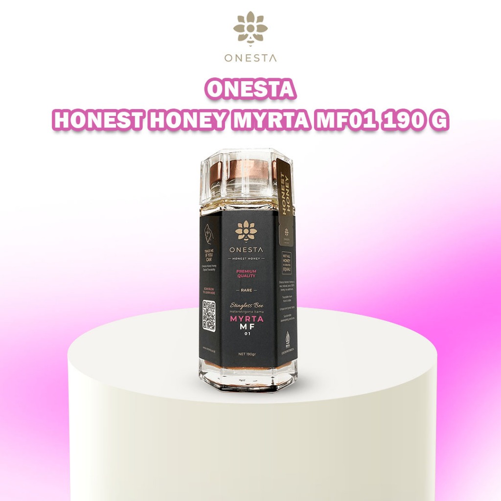 

Onesta Honest Honey MYRTA MF01 190gr-Madu Premium 100% Asli & Murni, Natural Tanpa Campuran