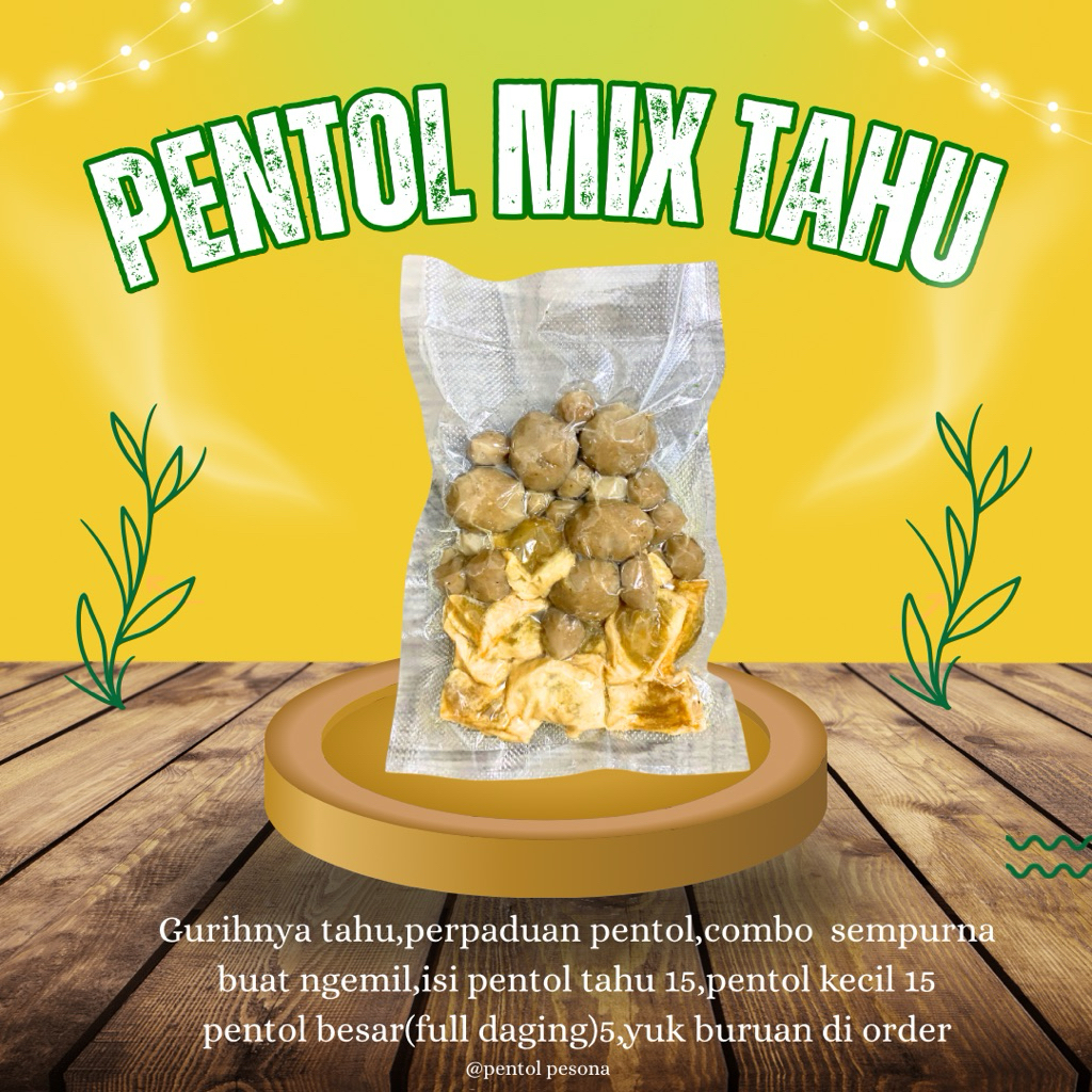 

Pentol mix tahu free saos+sambel
