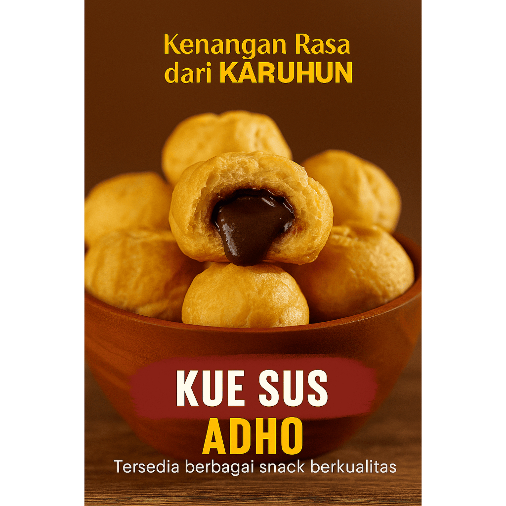 

SNACK KARUHUN Kue Soes kering Isi cokelat lumer kemasan 500 gram - 1kg halal
