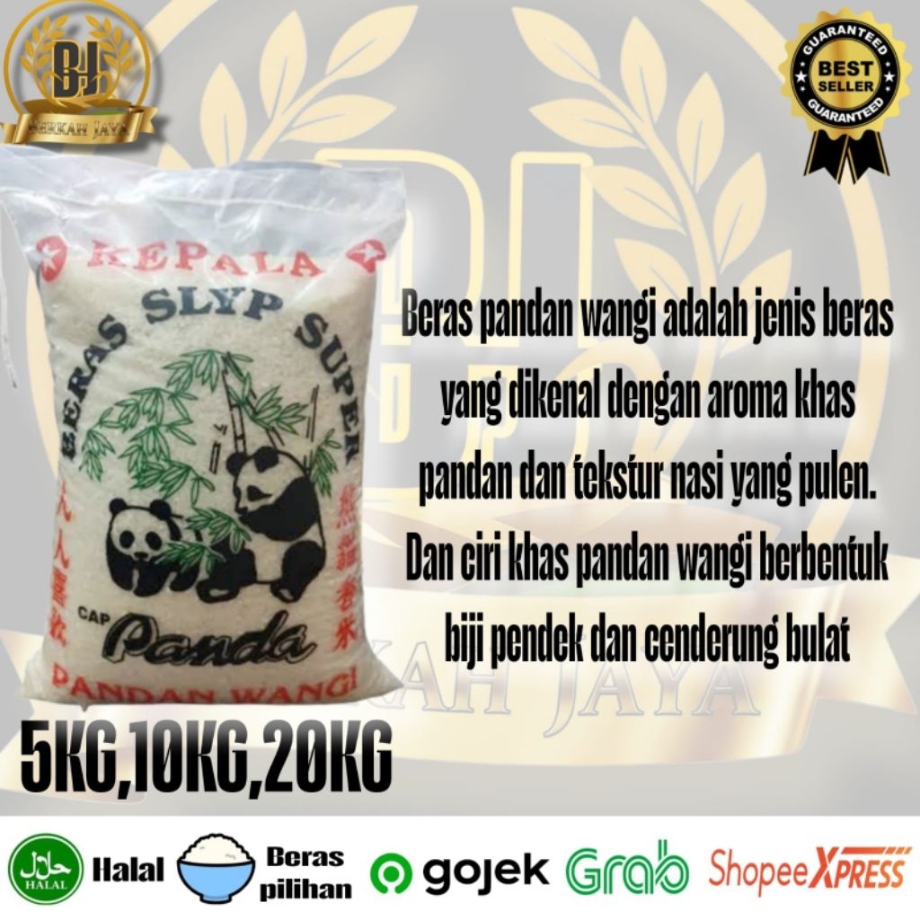 

Beras Cap panda 5KG 10KG 20KG pandan wangi asli Berkualitas Premium