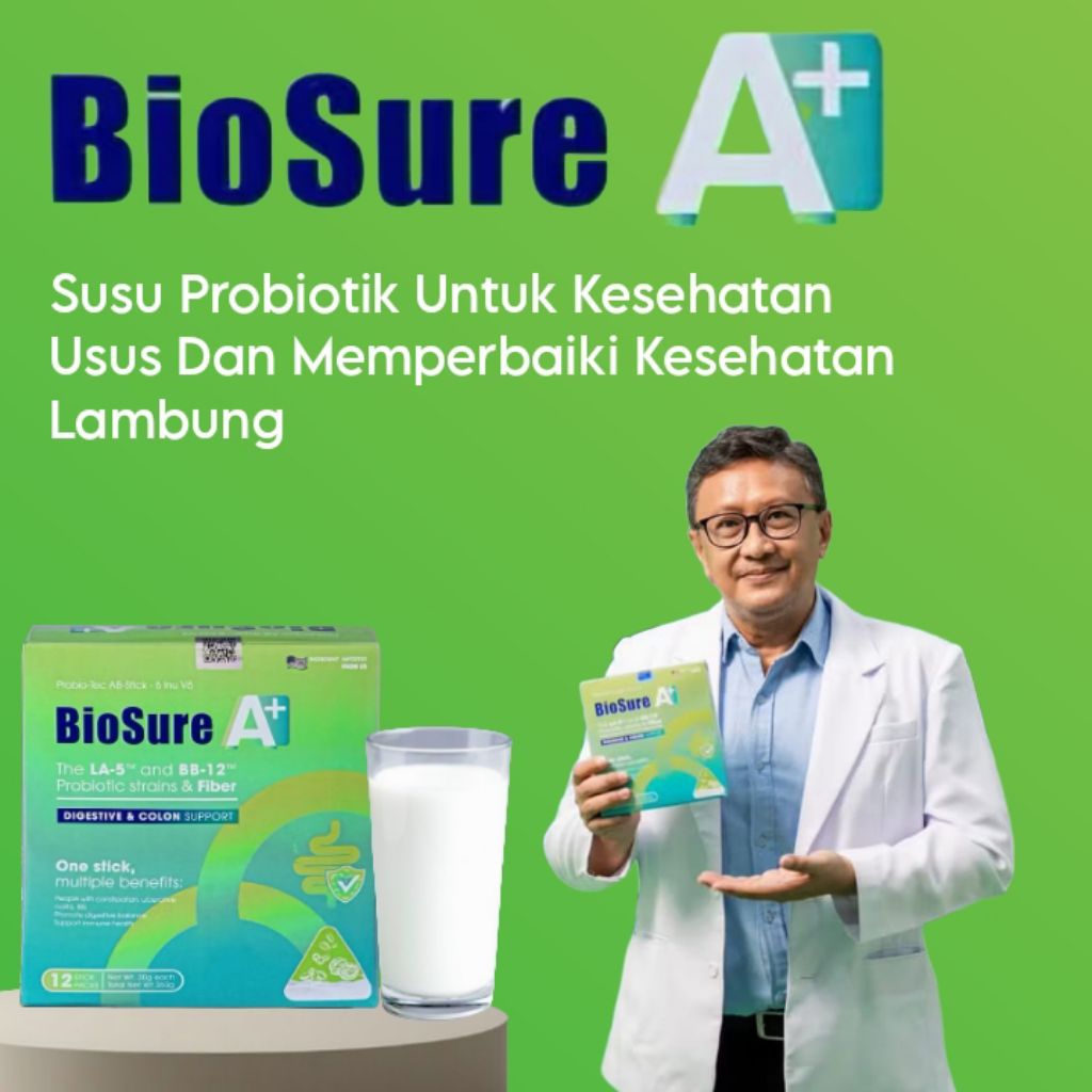 

BIOSURE A+ Milk Susu Herbal Asli Untuk Kesehatan Usus Dan Lambung Secara Alami