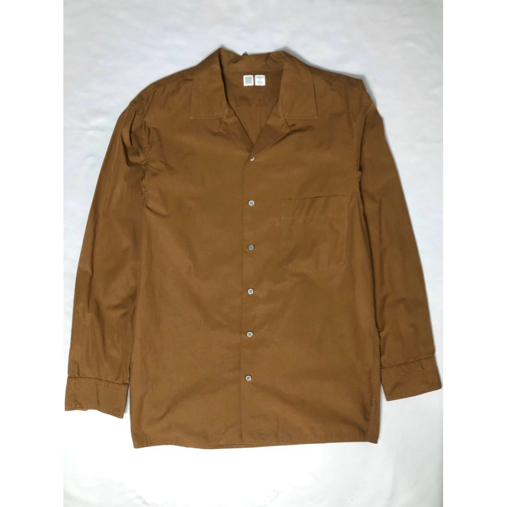 Kemeja Kerah Terbuka Uniqlo Scond Preloved