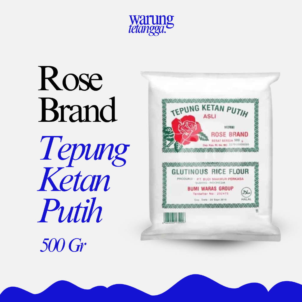 

ROSE BRAND TEPUNG KETAN PUTIH / GLUTINOUS RICE FLOUR 500 GR