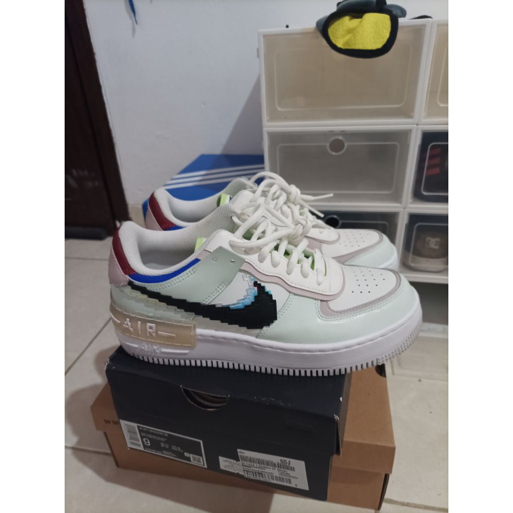 sepatu nike air force 1 shadow SE Barely Green size EU 40.5