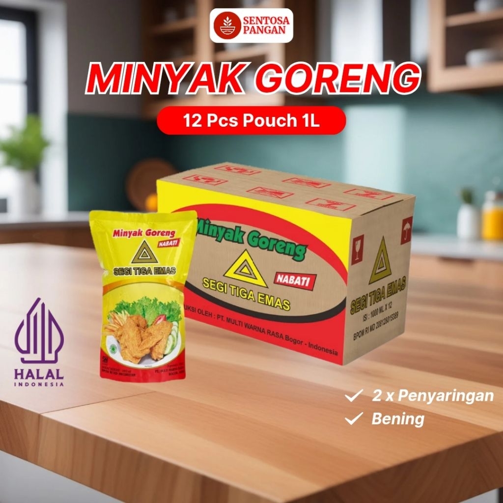 

[Dapat 12] Segi Tiga Emas Minyak Goreng 1 Liter - Jernih, Halal, Hemat