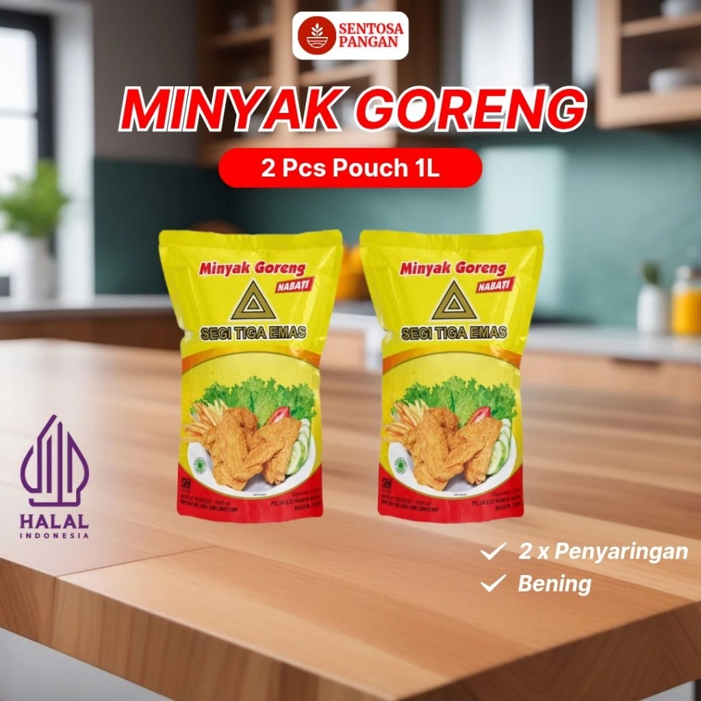 

[Dapat 2] Segi Tiga Emas Minyak Goreng 1 Liter - Jernih, Halal, Hemat