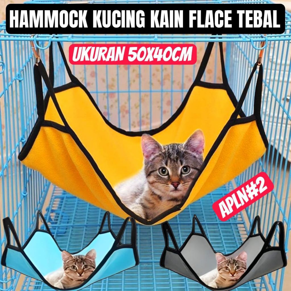 HAMMOCK KUCING KAIN FLEECE TEBAL - APLN2