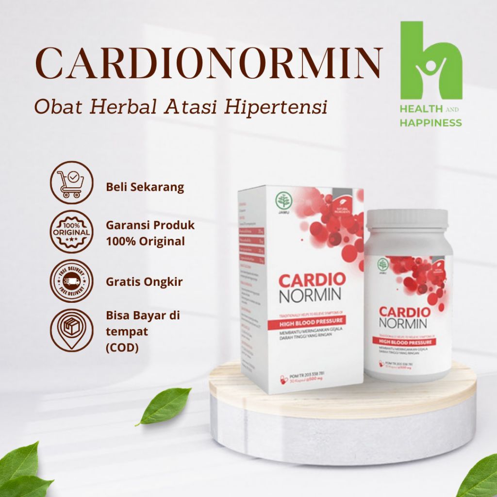 Cardio Normin Original Cardionormin Obat Hipertensi Kolesterol Darah Tinggi Jantung Stroke Ampuh