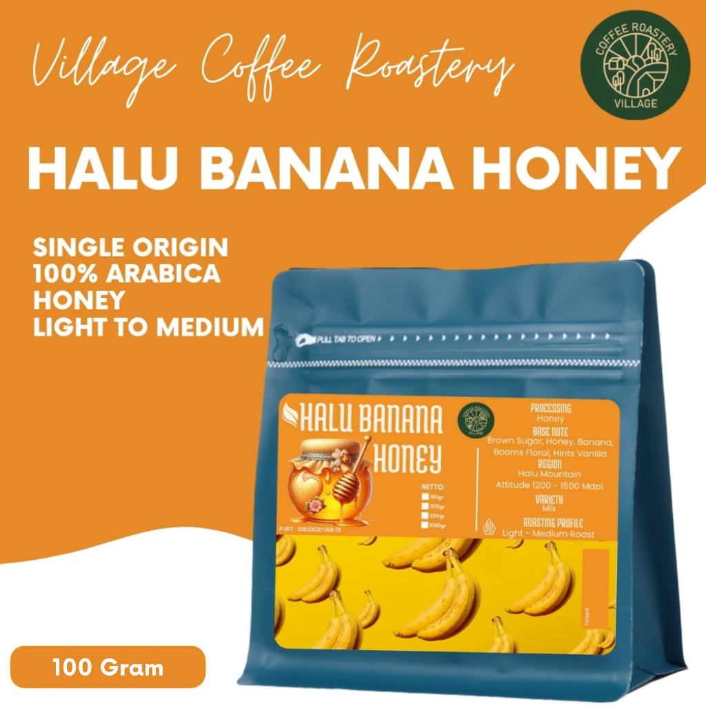 

Kopi Halu Banana Honey Village Coffee Roastery 100 Gram