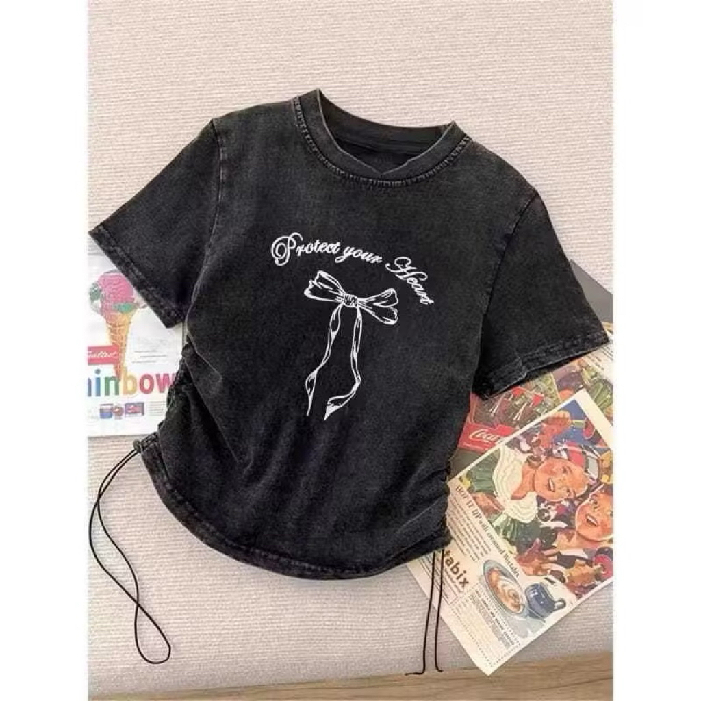 Atasan Wanita Serut Ribbon Protect Rib