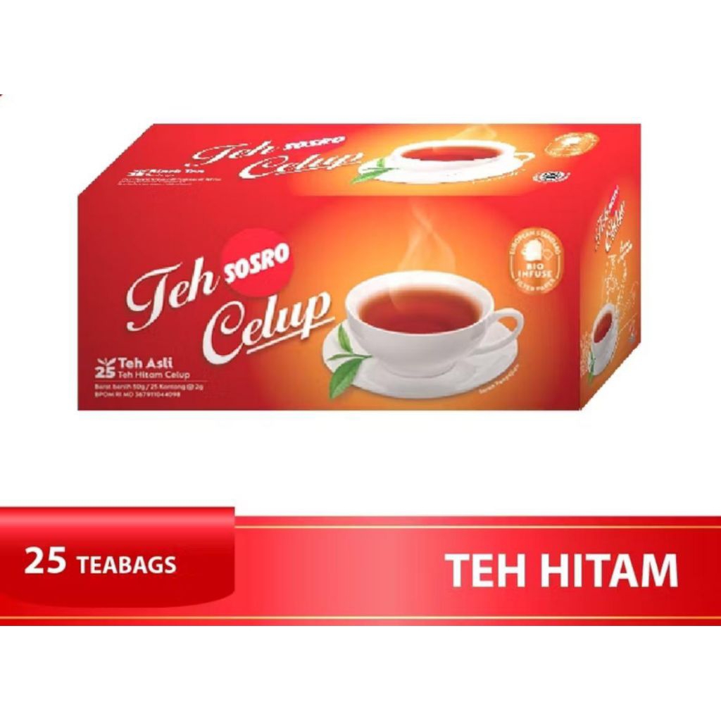 

Teh Celup Sosro Isi 25 Teabags – Teh Hitam Asli Segar & Aromatik | Minuman Sehat Harian
