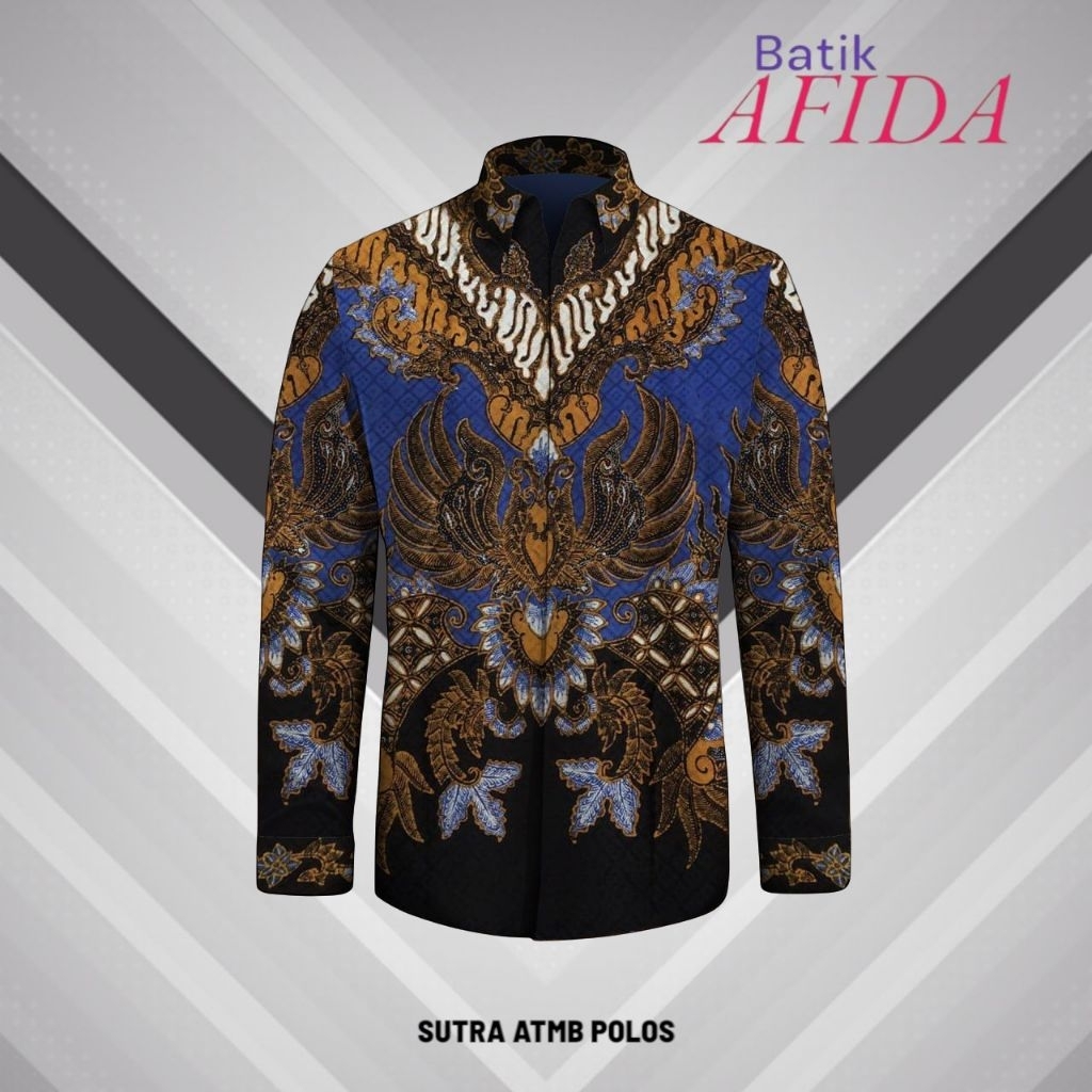 Batik Tulis Halus Exclusive Sutra ATBM Asli Tulis Manual Kain Batik Tulis Pola Kemeja S1X