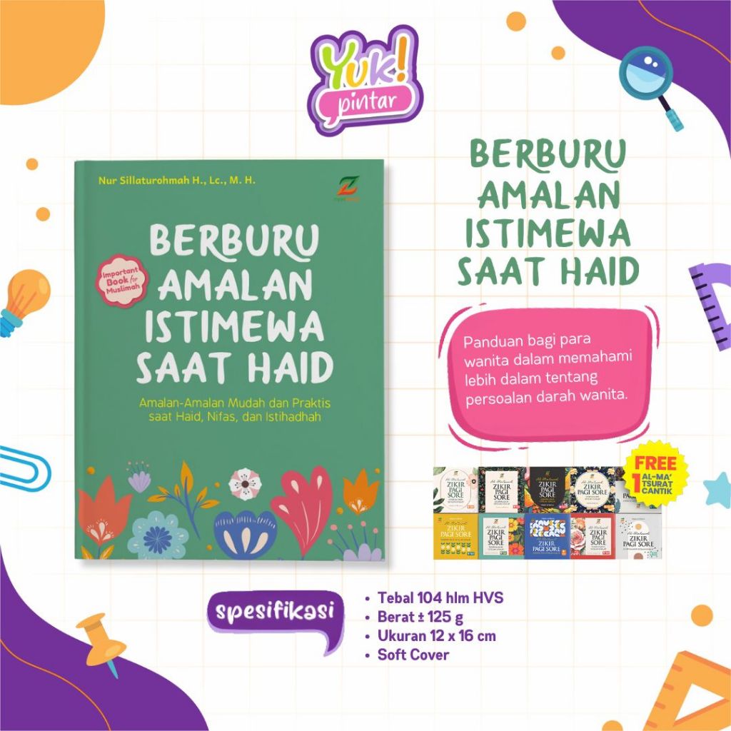 Ziyadbooks Official buku Berburu Amalan dan doa mustajab Saat Haid Nifas Wanita muslimah Dewasa