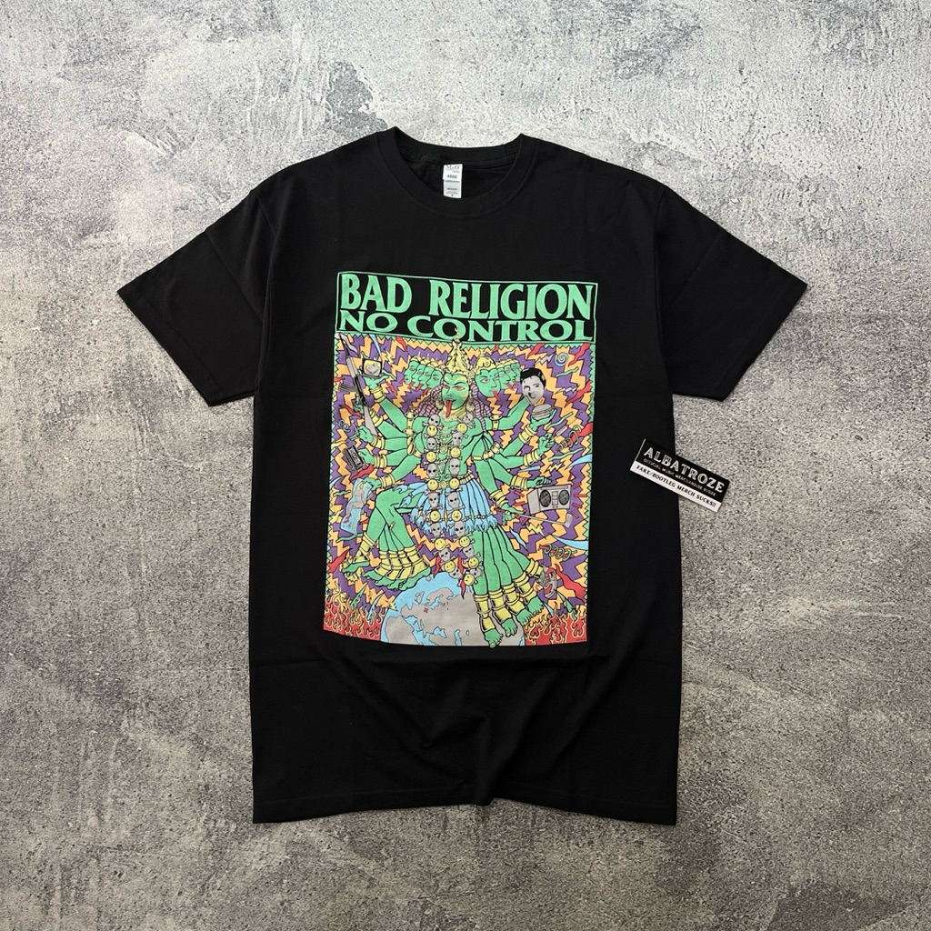 T-SHIRT / KAOS BAND OFFICIAL BAD RELIGION - KOZIK NO CONTROL