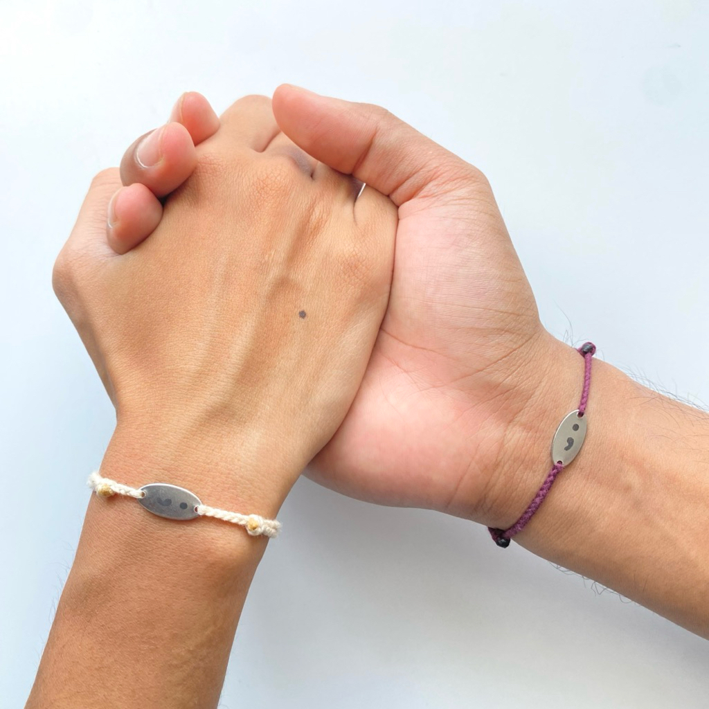 semicolon bracelet / gelang semicolon kepang loliastuff