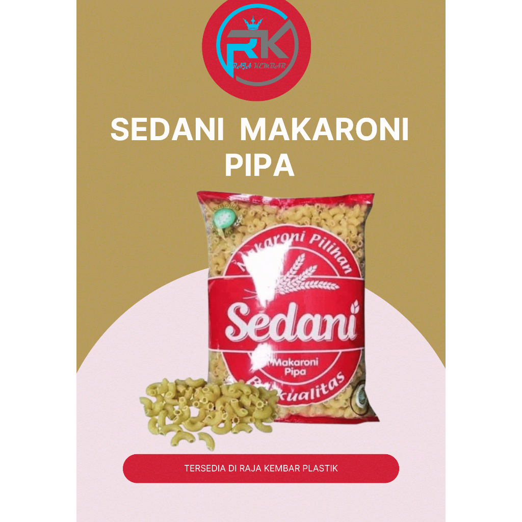 

SEDANI MAKARONI PIPA 1 KG/ MAKARONI SEDANI PIPA