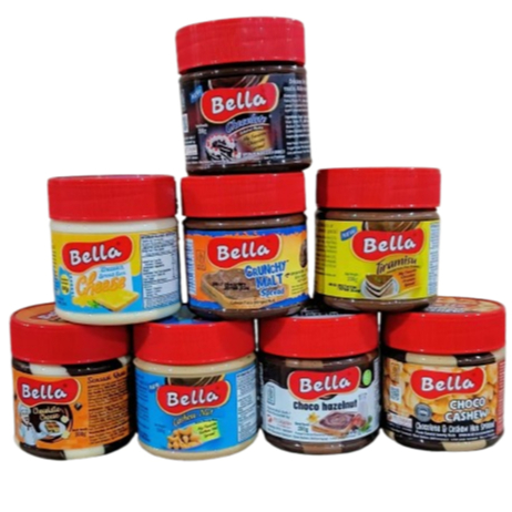 

selai Bella spread / selai bella all variant 200gr/ selai choco cashew/ chees/ tiramisu/ olesan roti