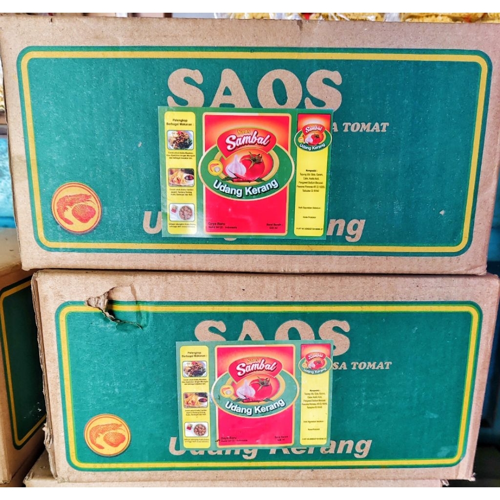 

Saos Cabe Udang Kerang sachet 475gr isi 35pack / karton