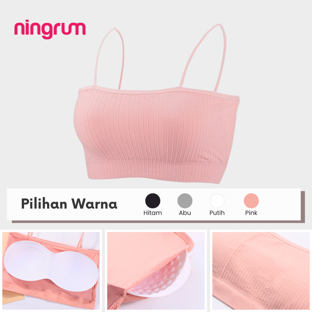 Ningrum - Bra Wanita Bralette Tanpa Kawat BH push up - bh untuk remaja - Sport Bra kemben tali- B010