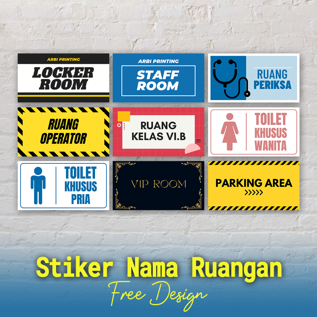 

Stiker Nama Ruangan, Stiker Kromo Nama Ruangan, Stiker Nama Ruangan Estetik, Stiker Nama Ruangan Murah Meriah Bebas Custom, Stiker Free Design