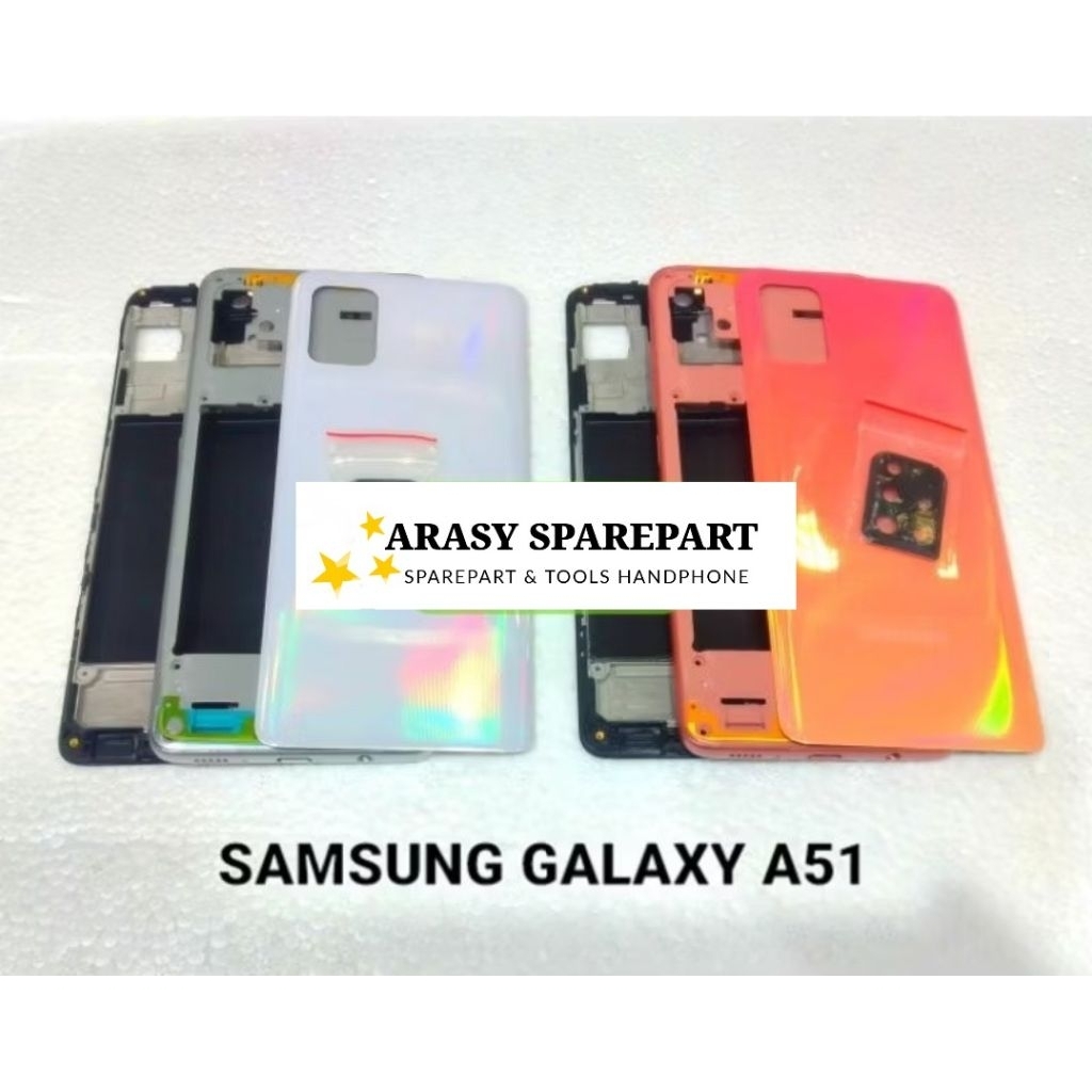 kesing housing casing full set samsung galaxy a51 frame + bezel + backdoor original