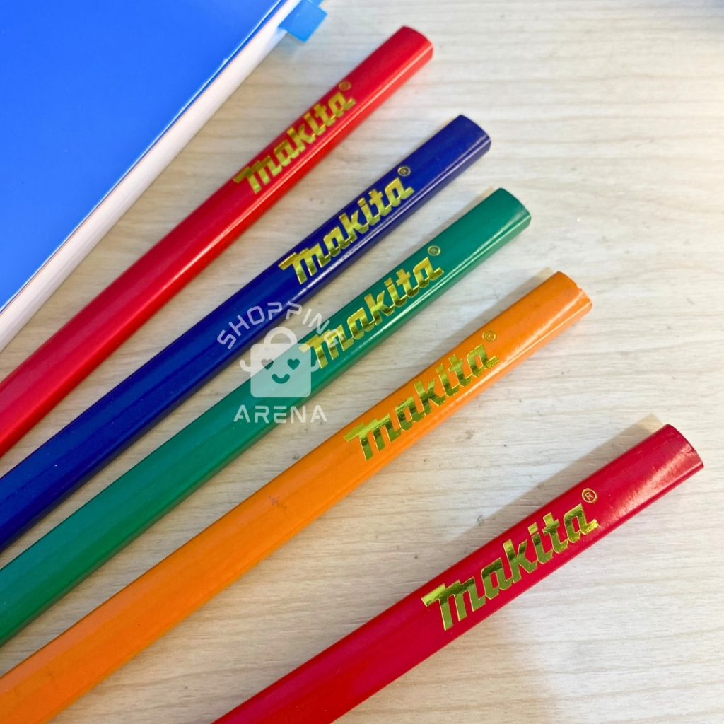 

Pensil Tukang MAKITA Bangunan Peralatan Pola Tulis Sketsa Arsitek Pensil Pipih Gepeng Tebal Hitam Kuli Kayu Warna Warni Color Colorful Colour Kerajinan Seni Kesenian Kertakes Homestuff Peralatan Alat Perlengkapan Home Lengkap Shopping Arena Malang