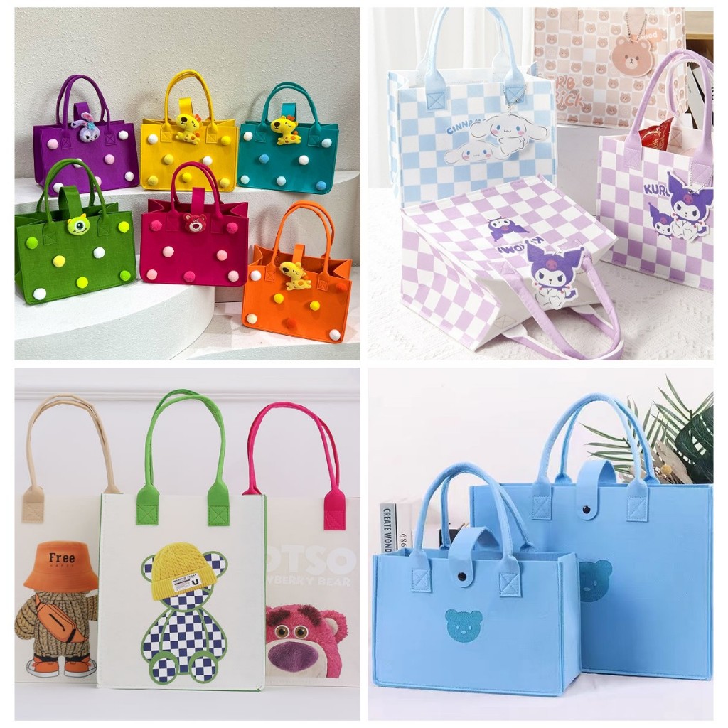 

Tas Flanel Anak Lucu / Tote Bag Karakter Lotso / Tas Anak Perempuan / Tas Souvenir Ulang Tahun Kuromi Melody / Tas Hampers Ulang Tahun Motif Sanrio / Totebag Flanel | AF08