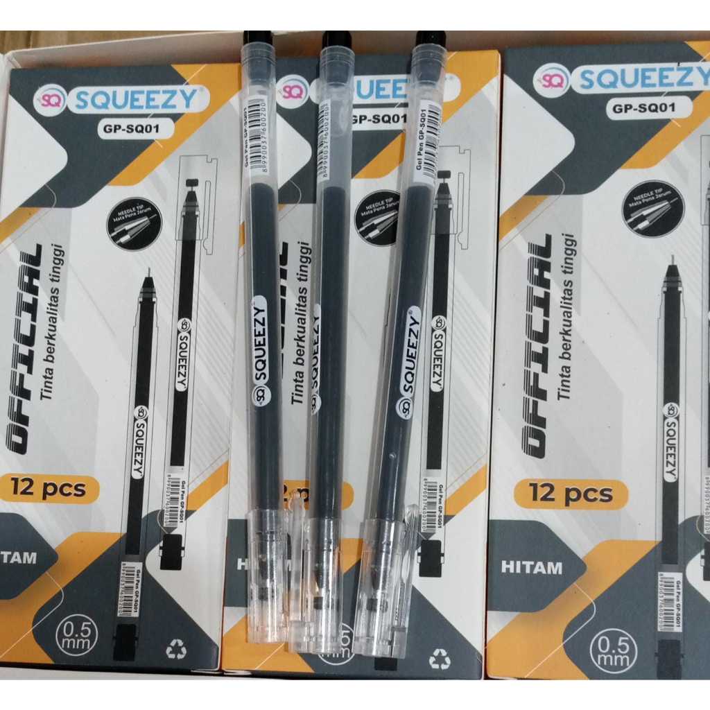 

Pena Squeezy GP-SQ01 Gel 0.5 MM 1 Pak isi 12 Pcs - GP-SQ01