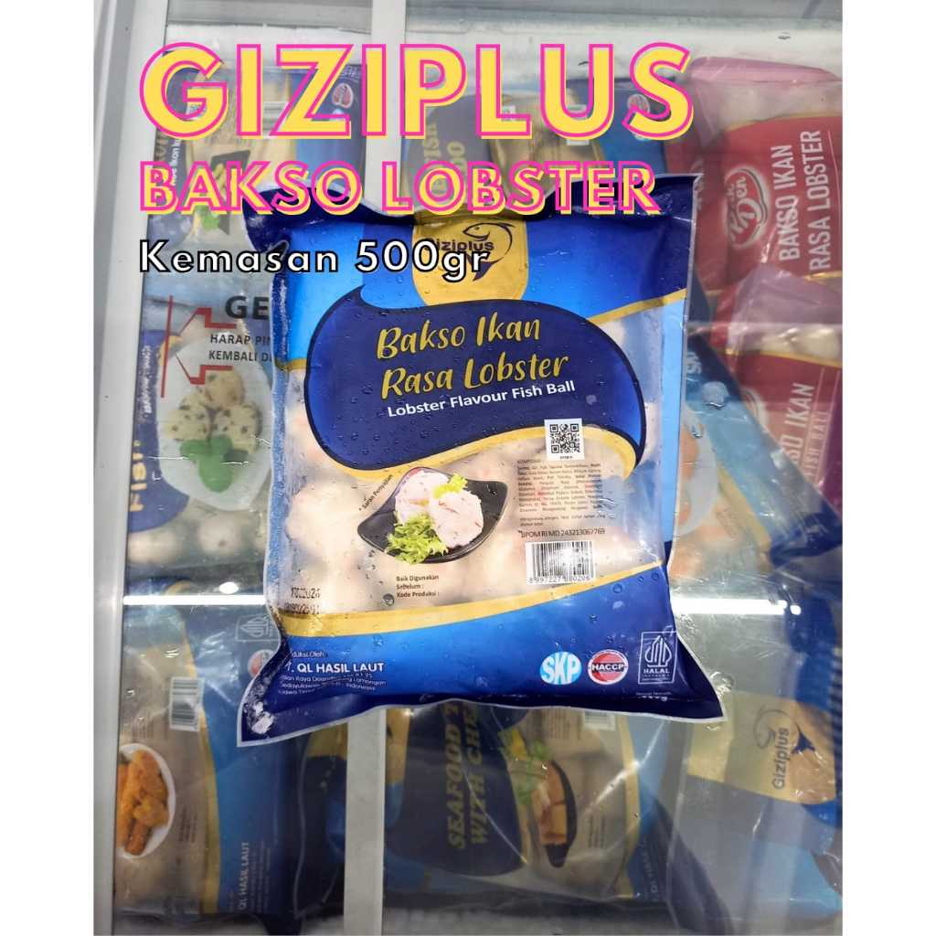 

Frozenfood GIZIPLUS Bakso Ikan Rasa Lobster 500gr