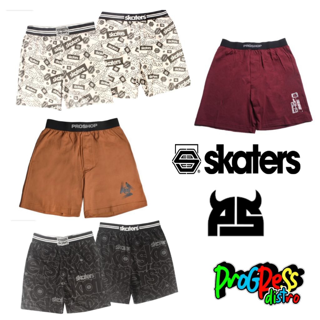Celana Boxer Proshop Original l Celana Pendek Proshop l Brand Original l boxer Skaters l boxer pria 