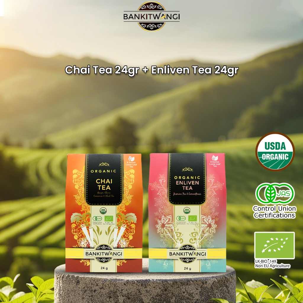 

Paket Bundling Bankitwangi Organic Chai Tea 24gr + Enliven Tea 24gr