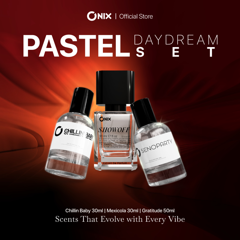 Paket Pastel Daydream Set by ONIX Fragrance | Chillin' Baby 30ml + Showoff 30ml Extrait + Senoparty 