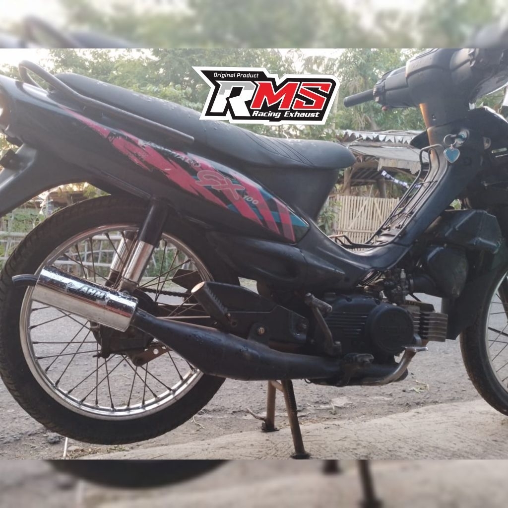knalpot motor tornado cat hitam 2 tak