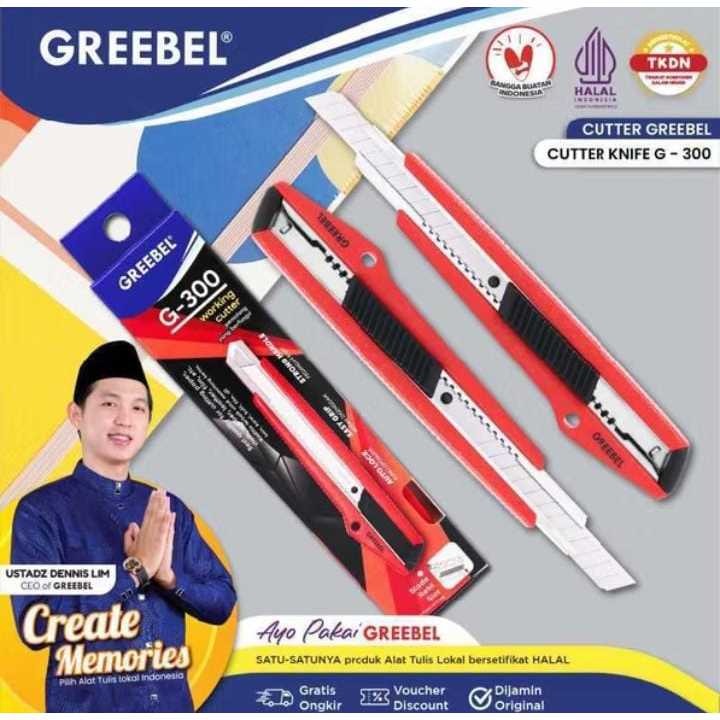 

( 1 BIJI ) GREEBEL Cutter G-300 Cuter Besar / Anti Karat Cuter Tajam