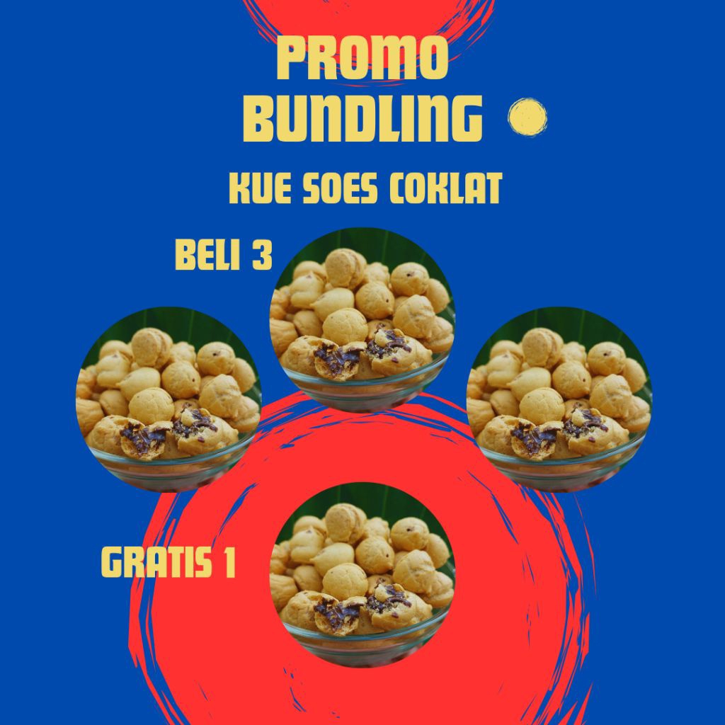 

Promo Bundling Beli 3 Gratis 1 Kue Soes Isi Coklat Krispy