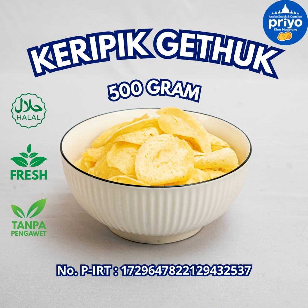 

Keripik Gethuk 500gr Priyo Snack Khas Magelang Renyah Gurih Halal Tanpa Pengawet