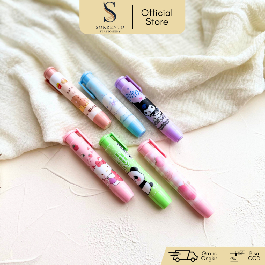 

Penghapus Mekanik Cetek Karakter Lucu - Eraser Capybara Sanrio Panda Peach