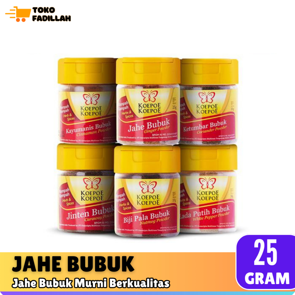 

Koepoe Koepoe Jahe Bubuk 25 gram - Rempah Murni Berkualitas