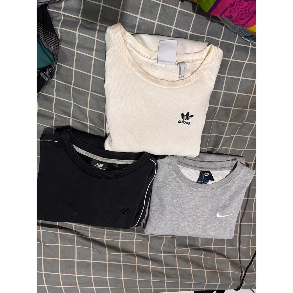 crewneck adidas nike small logo new balance