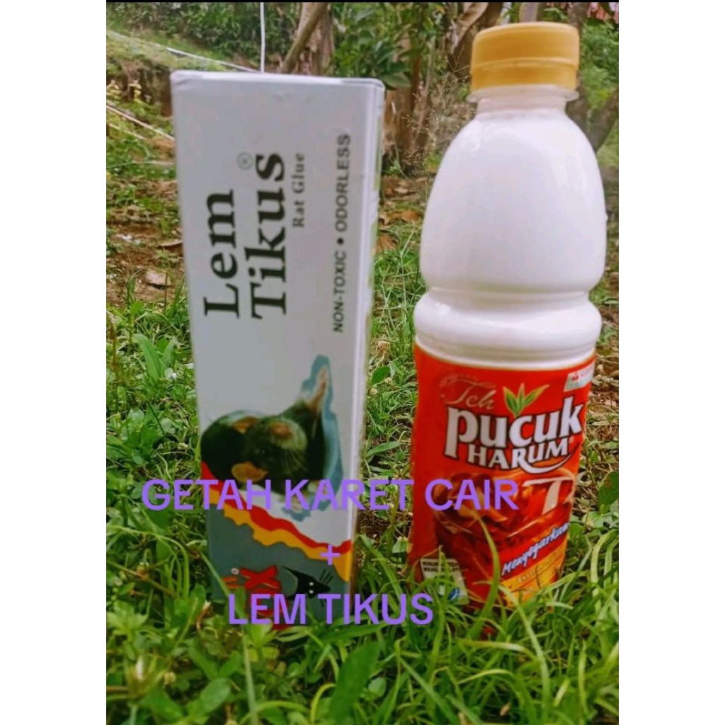 Getah karet cair murni 350ml+Lem tikus