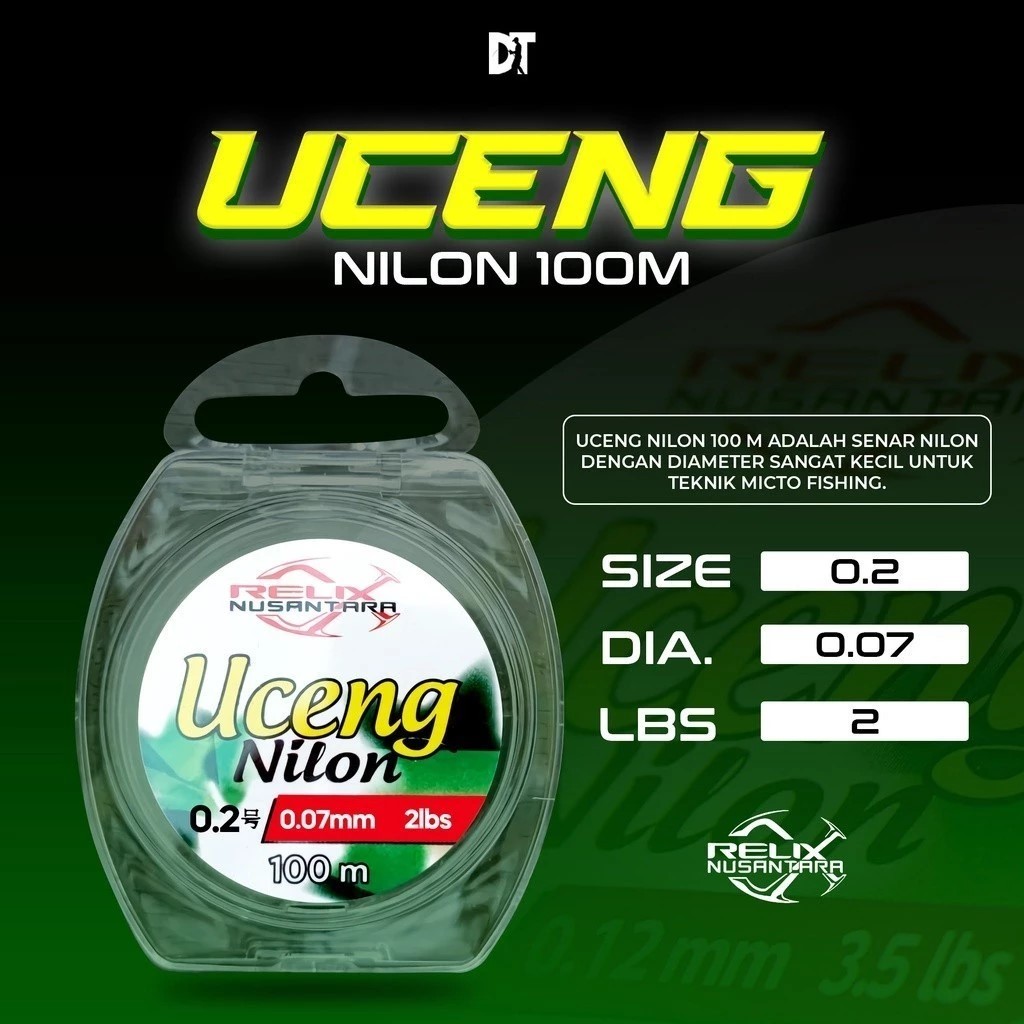 Senar Pancing Nilon Relix Nusantara UCENG 100 Meter