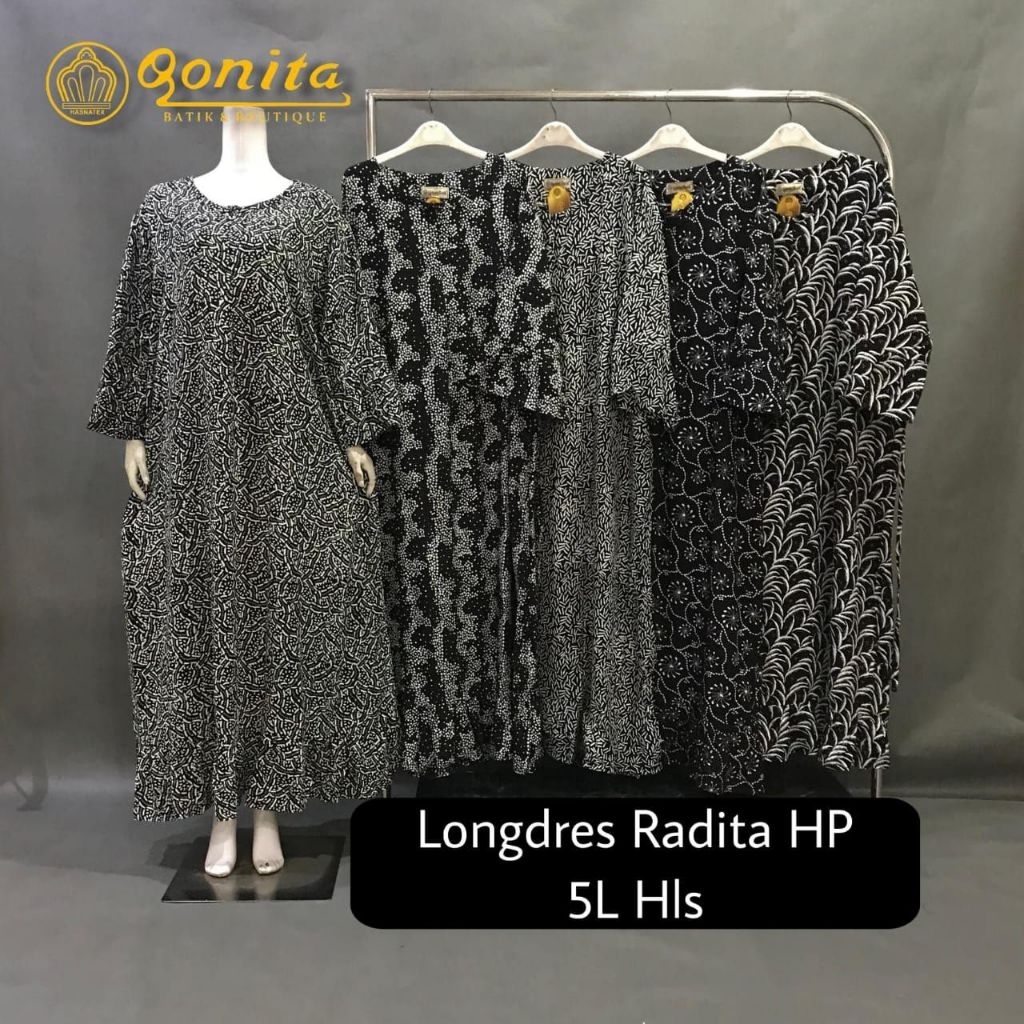{LD 144 CM} Daster Qonita Batik Pekalongan ll Longdres Radita Hp 5L Lengan Panjang