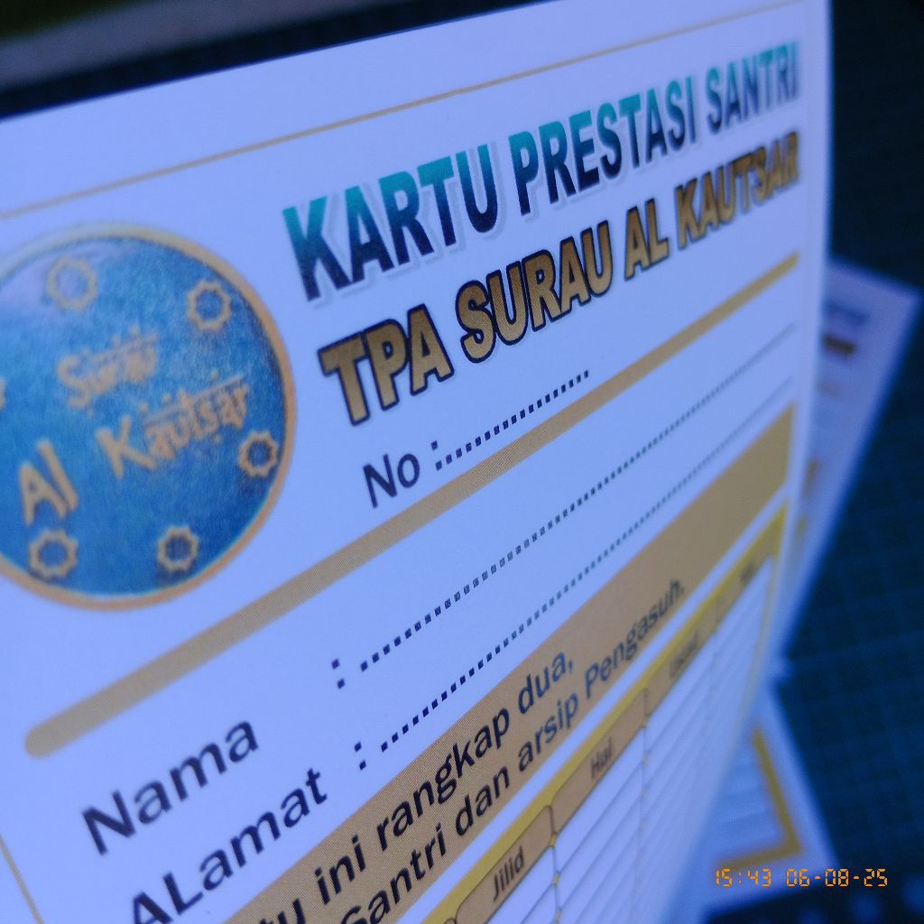 

Kartu Prestasi Santri (lembaran)