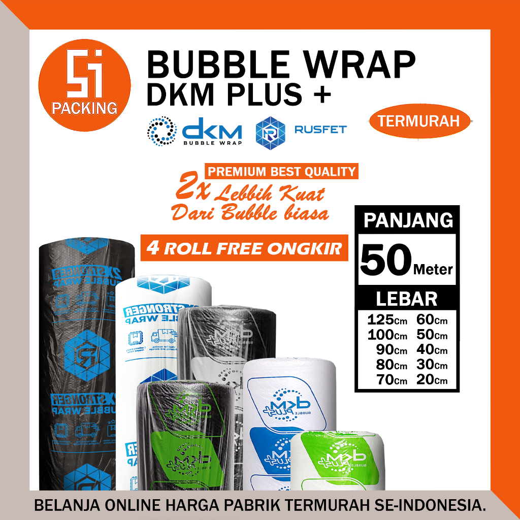 

Bubble Wrap DKM Plus Premium Quality Termurah Plastik Bubblewrap Packing Online Shop Per Roll