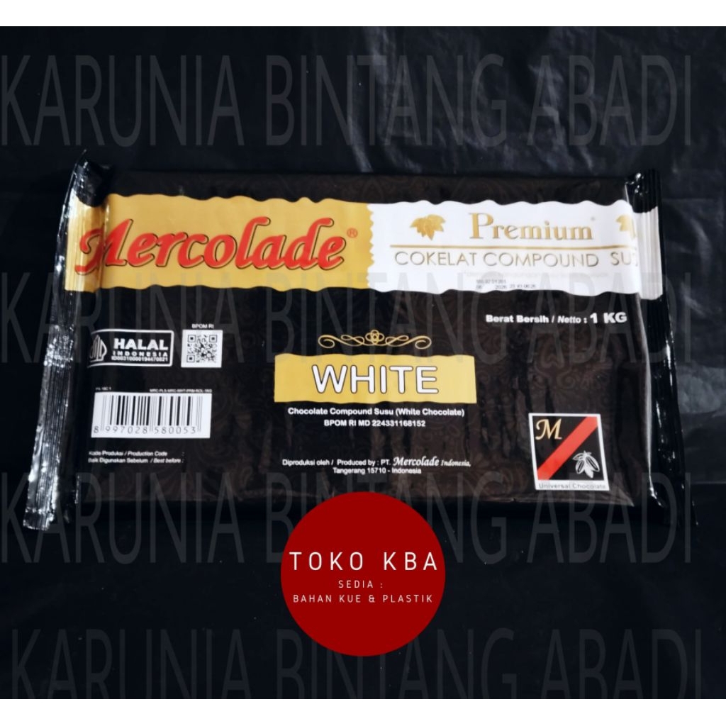 

Mercolade White Chocolate Compound Susu Batang Blok 1 KG