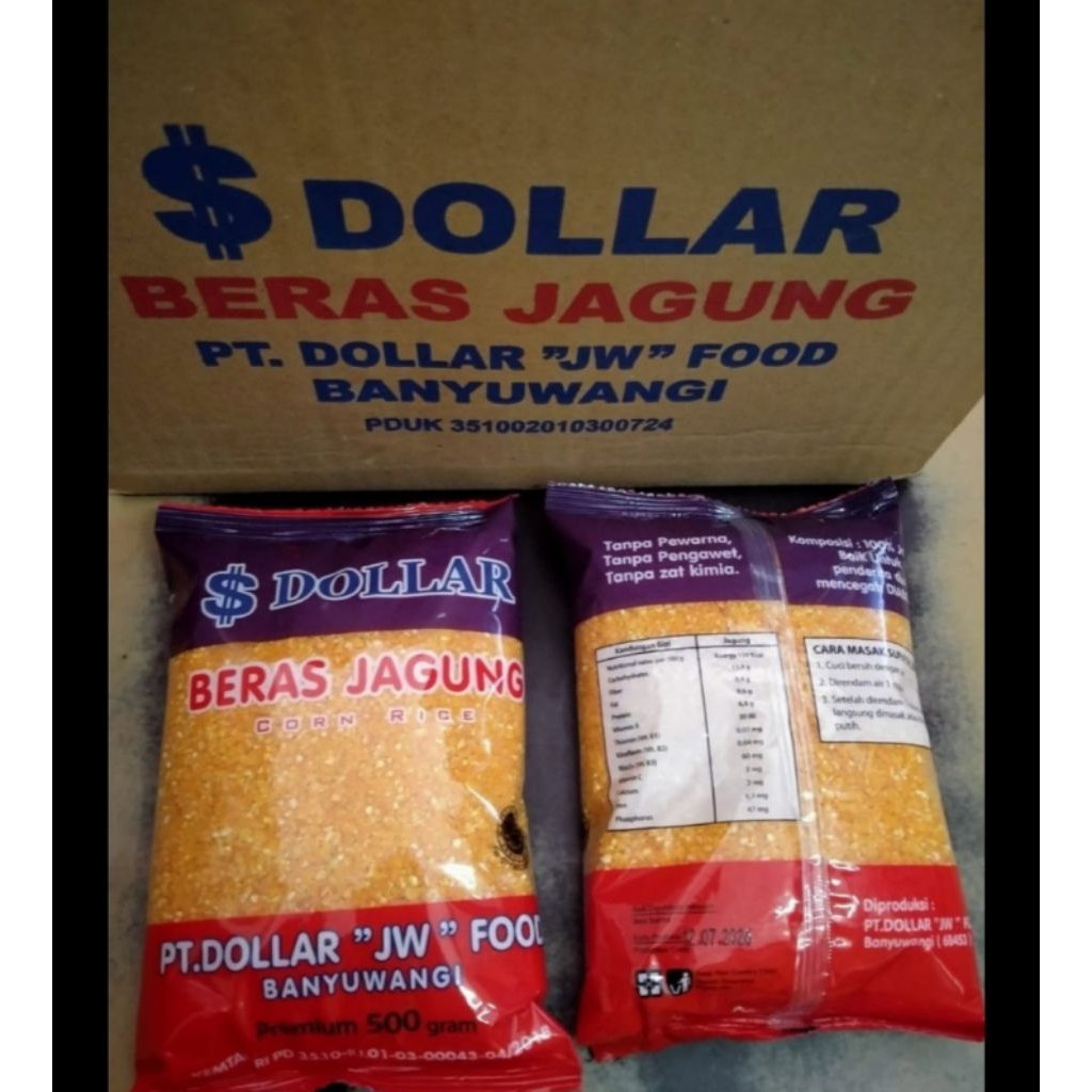 

Beras jagung Dollar 500gr