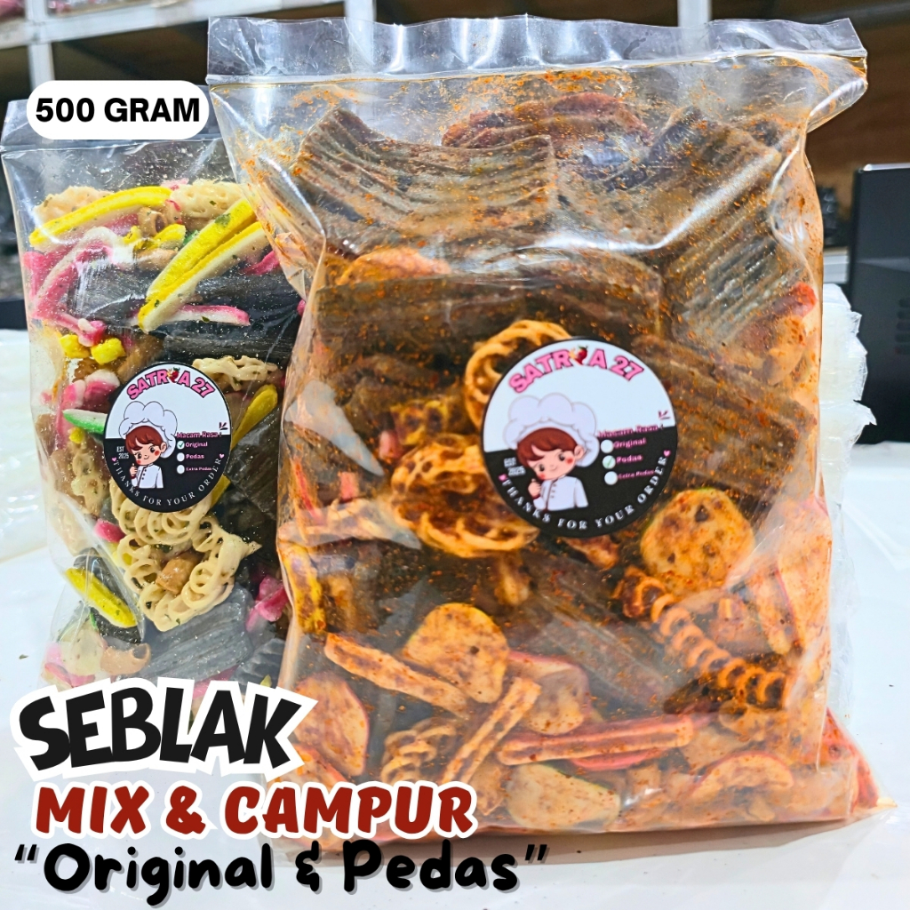 

Seblak 500gram campur mix pedas kerupuk bawang / jaat beton / kerupuk jengkol / kerupuk pedo /seblak viral