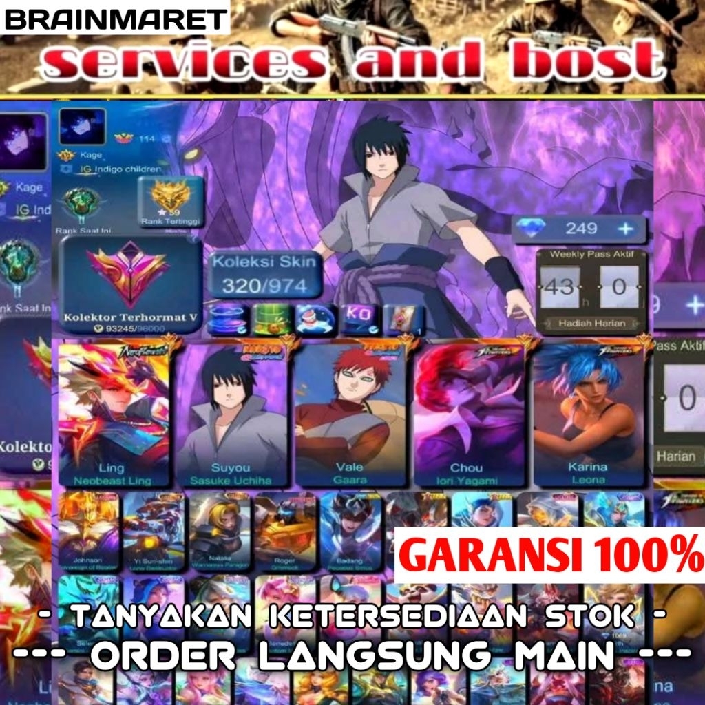 AKUN SULTAN ML GG - BRAINMARET