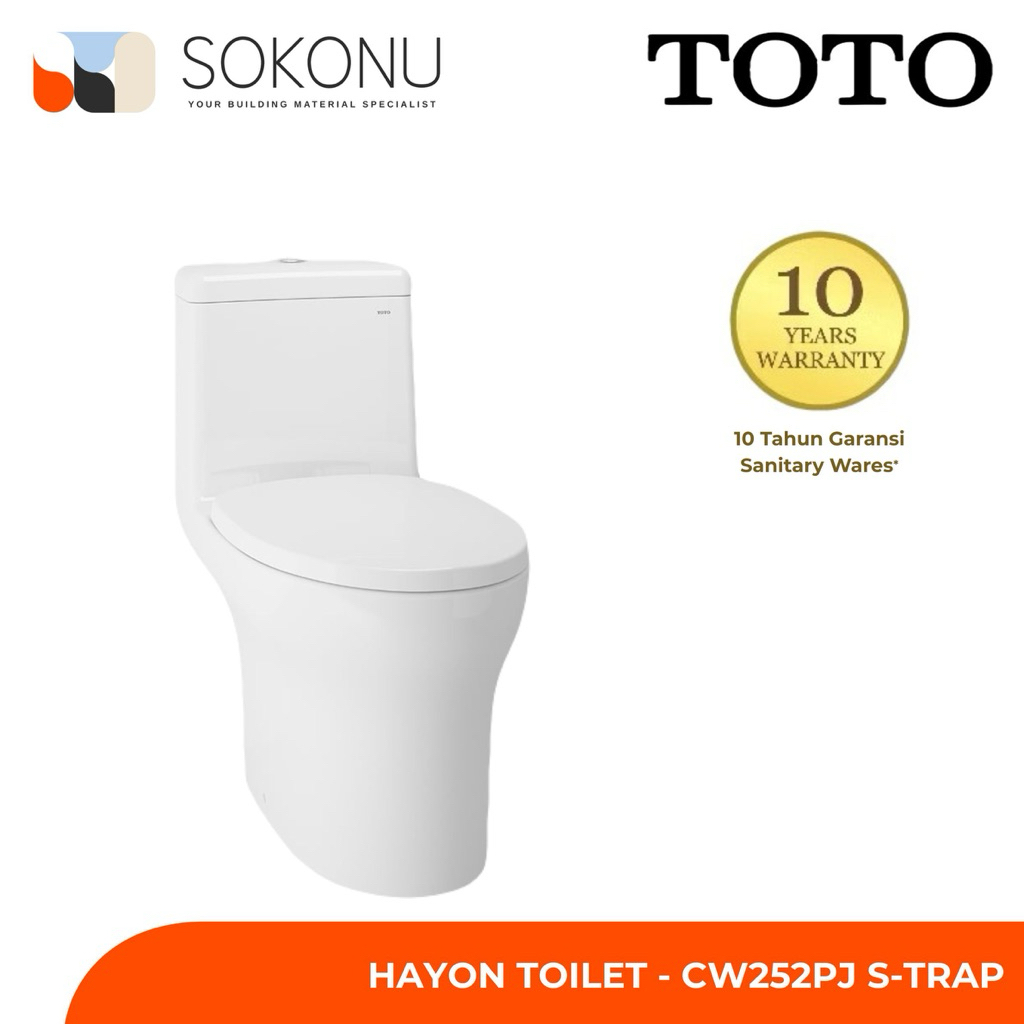 TOTO Hayon Toilet - CW252PJ S-Trap