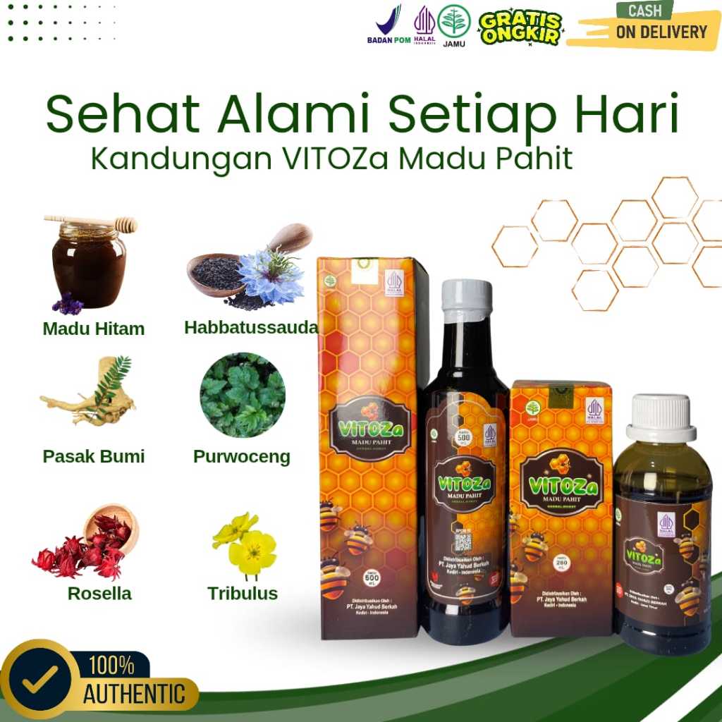 

Vitoza Madu Pahit 280 & 500gr - Untuk Kesehatan, Daya Tahan Tubuh, & Berbagai Penyakit
